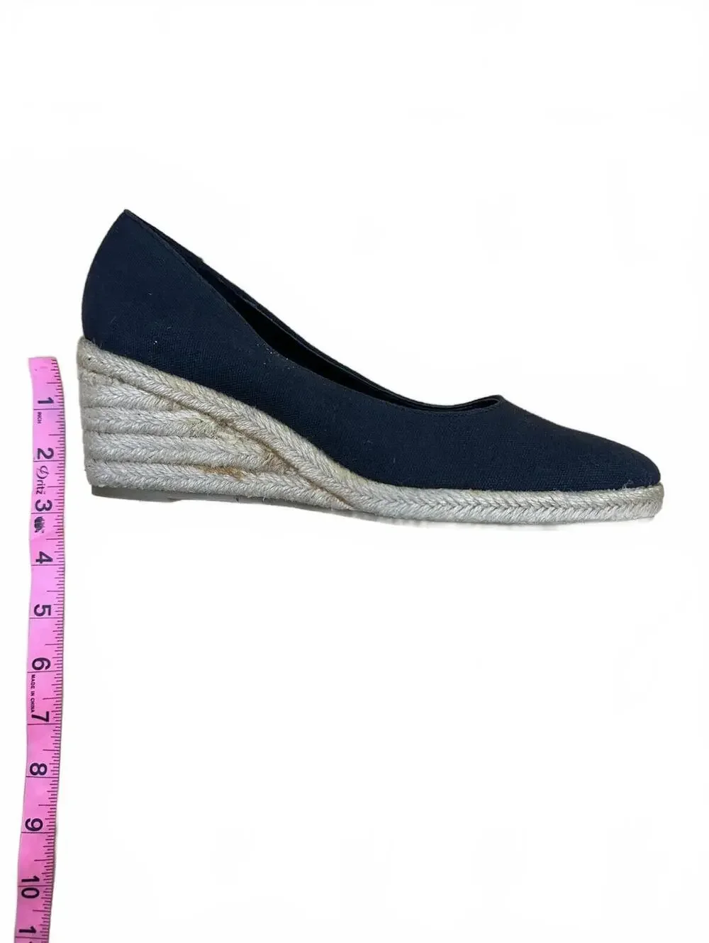 Chadwicks Black Espadrille Wedge Pumps